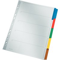 LEITZ Mylarkarton-Register, blanko, A4, 5-teilig, grau – Bild 2