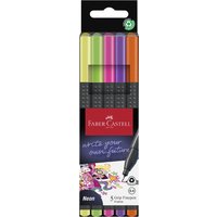 FABER-CASTELL Fineliner GRIP FINEPEN Neon, 5er Etui – Bild 2