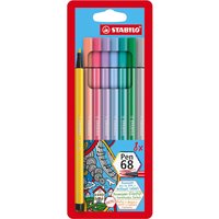 STABILO Fasermaler Pen 68 PASTEL, 8er Kartonetui