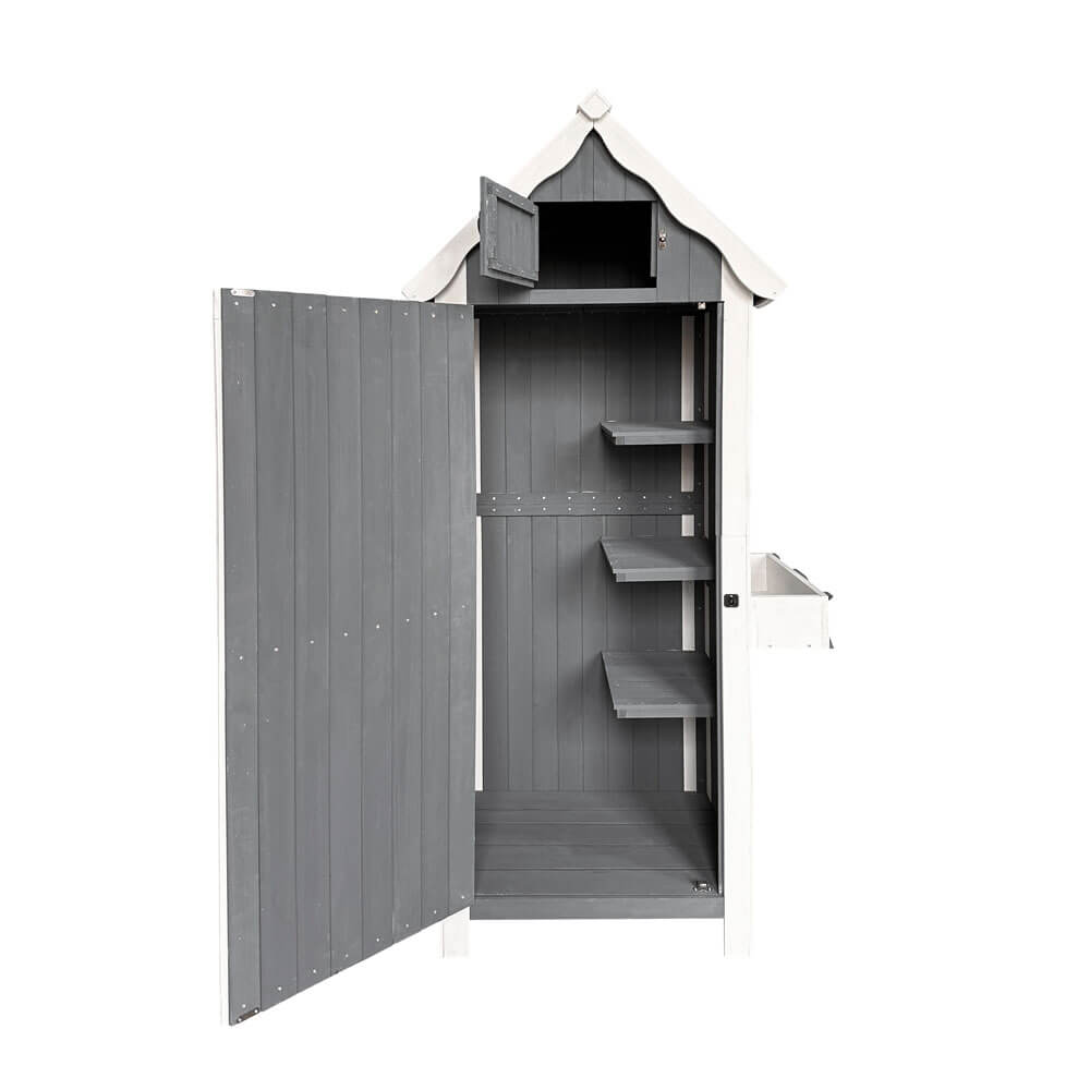 Gartenschrank aus Holz YANA - XL – Bild 3
