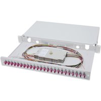DIGITUS 19, Glasfaser LWL Spleißbox, OM4, bestückt, 24 x LC