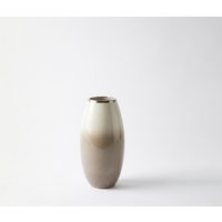 Vase Velino B22 x T22 x H44 cm Glas Vanilla Mokka Handgemacht