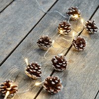 LED-Lichterkette Tannenzapfen mit Timerfunktion, ca. 140 cm