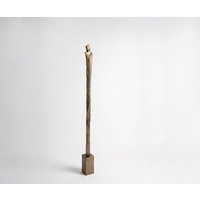 Figur Statera B12 x T12 x H163 cm Aluminium Aurum Satin Handgemacht