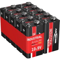 ANSMANN Alkaline Batterie, Industrial, E-Block, 10er Pack