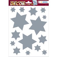 HERMA Weihnachts-Fensterbild, Sterne, silber
