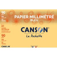 CANSON Millimeterpapier, DIN A4, 90 g/qm, Farbe: blau – Bild 2