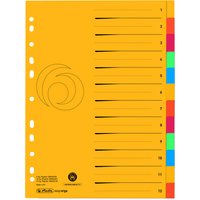 herlitz Karton-Register, A4 Überbreite, 12-teilig