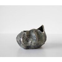 Vase Cratera B29 x T24 x H19 cm Aluminium Verde Antico Handgemacht