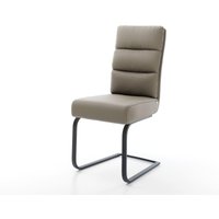 Freischwinger Pela-Flex Echt-Leder Schlamm Freischwinger flach Schwarz Taschenfederkern