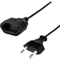 LogiLink Verlängerungskabel, Eurostecker, 0,2 m, schwarz – Bild 2