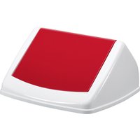 DURABLE Deckel DURABIN FLIP LID SQUARE 40, weiß/rot – Bild 2