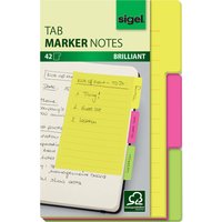 sigel Haftmarker Tab Marker Notes, aus Papier, 42 Blatt – Bild 2