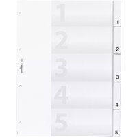 DURABLE Kunststoff-Register, A4, 20-teilig, transparent