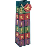 sigel Weihnachts-Flaschentüte, Cut-out style, Feinpapier