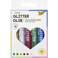 folia Glitzerkleber, Glitterglue, 9,5 ml, farbig sortiert – Bild 2