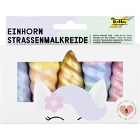 folia Straßenmalkreide, Einhorn, farbig sortiert