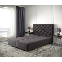 Boxspringgestell Dream-Great 160x200 cm Mikrofaser Schwarz