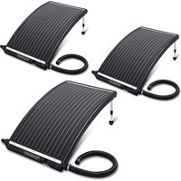 monzana Poolheizung Solar 3er-Set Anthrazit 110x69x14cm
