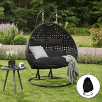 Home Deluxe 4058166247407 Hängesessel Schwarz – Bild 2