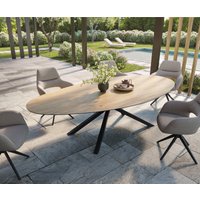 DELIFE Edge Outdoortisch Oval Keramik