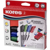 Kores Whiteboard-Marker Set, 4 Marker Tafellöscher – Bild 2