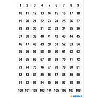 HERMA Zahlen-Sticker 1-540, Durchmesser: 8 mm, weiß – Bild 2