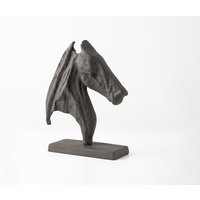 Figur Cavallo B31 x T11 x H37 cm Aluminium Basalt Handgemacht