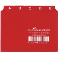 DURABLE Karteiregister A - Z, PP, A7 quer, rot, 25-teilig – Bild 2