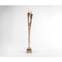 Figur Gemini B22 x T22 x H166 cm Aluminium Champagner Handgemacht