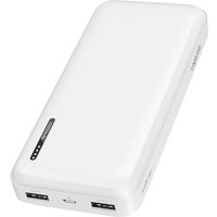 LogiLink Powerbank 20.000 mAh, 2x USB-A, 1x USB-C, weiß