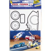 folia Steckfiguren, Fahrzeuge, aus Pappe