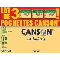 CANSON Zeichenpapier, C, à Grain, 240 x 320 mm, 3er Set