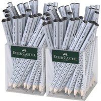 FABER-CASTELL Bleistift Jumbo GRIP silber, im Köcher