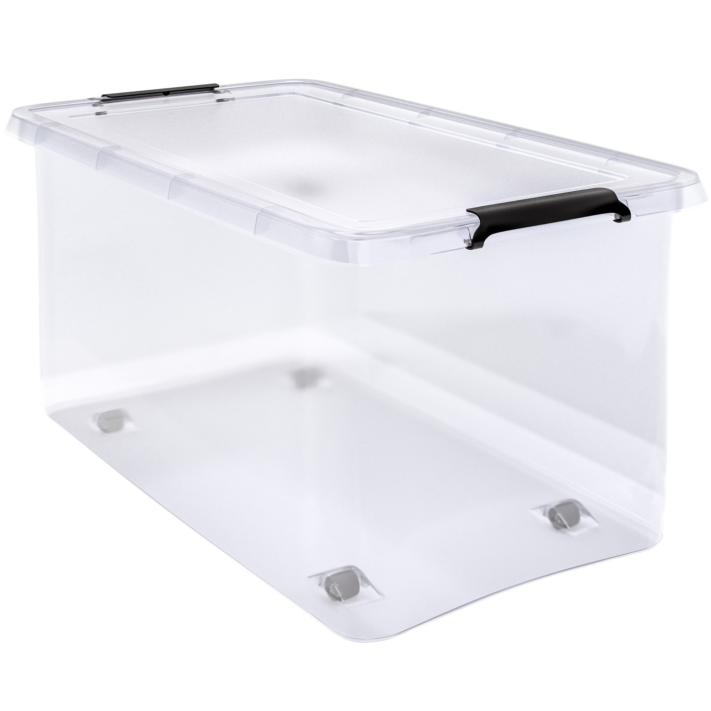 Deuba Aufbewahrungsbox 6er-Set Transparent 60x40x35cm 60L stapelbar – Bild 2
