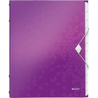 LEITZ Ordnungsmappe WOW, DIN A4, PP, 12 Fächer, violett