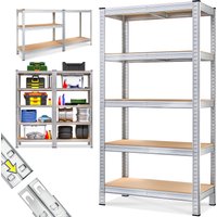 monzana Schwerlastregal 180x90x40cm verzinkt Tragkraft 875kg – Bild 2