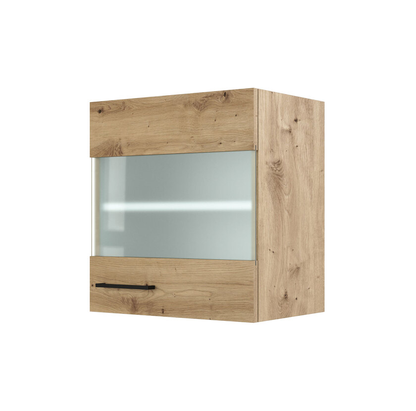 Glas-Hängeschrank Cara Artisan Eiche NB 50cm – Bild 3