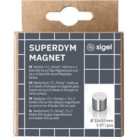 sigel Neodym-Design-Magnete Zylinder, Strong, C5, 5er Set