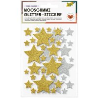 folia Moosgummi Glitter-Sticker STARS CLASSIC – Bild 2