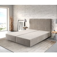Boxspringgestell Dream-Well 160x200 cm Mikrofaser Beige