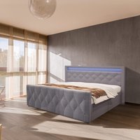 Home Deluxe 4058166275059 Polsterbett dunkelgrau