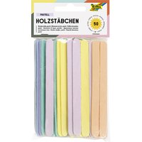 folia Holzstäbchen, Pastell, Länge: 114 mm, Pastellfarben