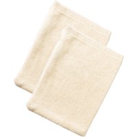 LIVING CRAFTS - Home Waschhandschuh, 2er-Pack - Beige (100% Bio-Baumwolle), Nachhaltige Mode, Bio Bekleidung