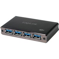 LogiLink USB 3.0 Hub mit Netzteil, 4 Port, Aluminiumgehäuse – Bild 2