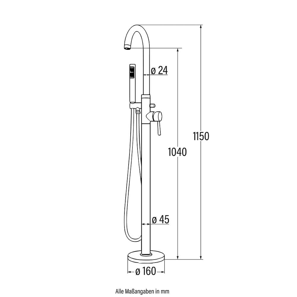 Home Deluxe 4058166248008 Standarmatur Chrome – Bild 5