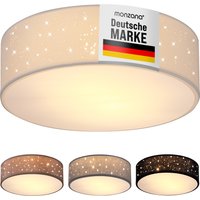 monzana® Deckenlampe Weiß Stoff Ø30cm Sternenhimmel