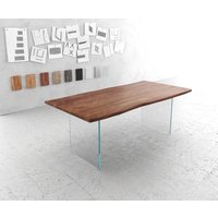 DELIFE Edge Esstisch Akazie Braun