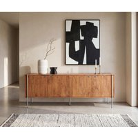 Sideboard Rivoro 210 cm Akazie Natur 4 Türen