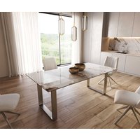DELIFE Edge Esstisch Keramik Edelstahl – Bild 2